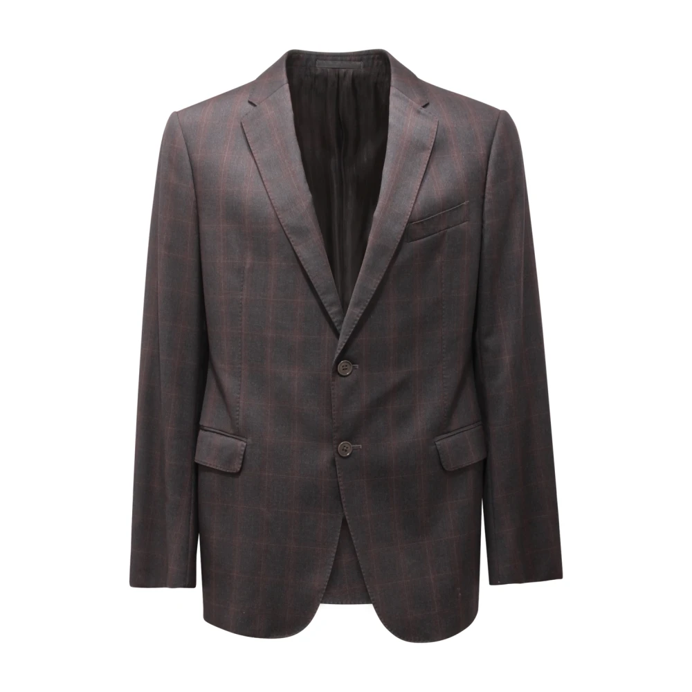 Armani Men's Gray Wool Jacket Collection Model Hcvmeb