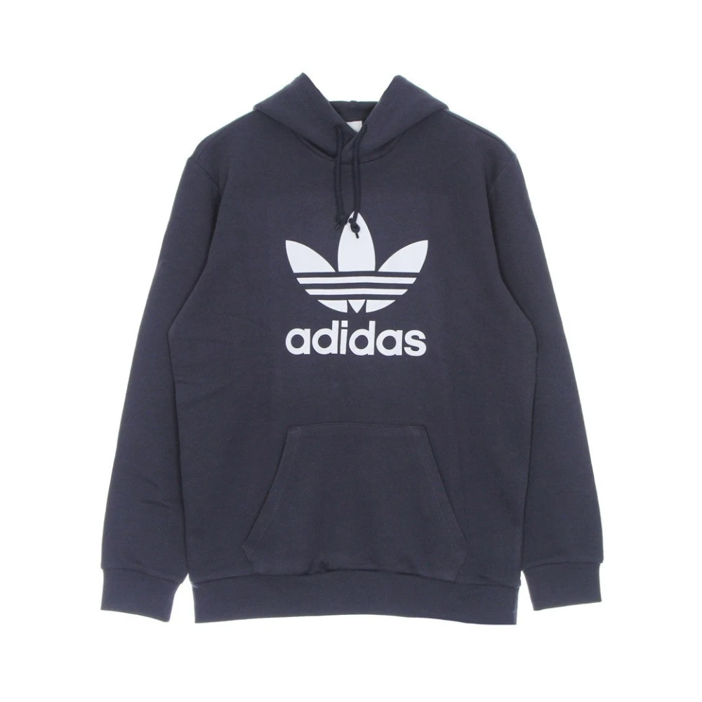 Adidas Men's Blue Hoodies, Xl, Trefoil Lightweight Hooded Sweatshirt