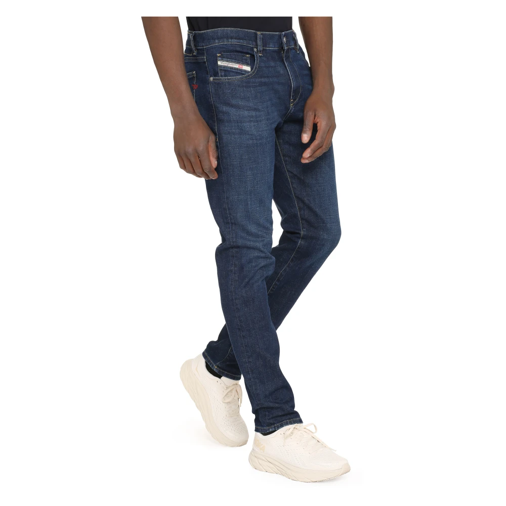 Diesel Slim Fit Jeans met Metalen Details Blue Heren