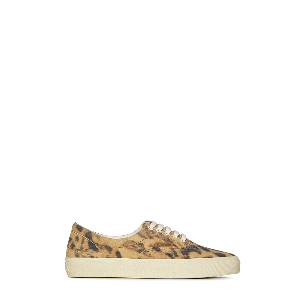 LEOPARD PRINT SNEAKERS - Beige