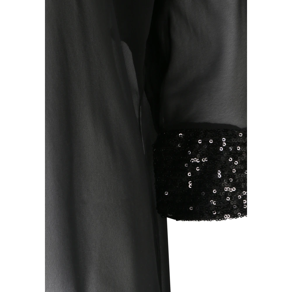 Doris S Elegante Chiffon Blouse met High-Low Stijl Black Dames