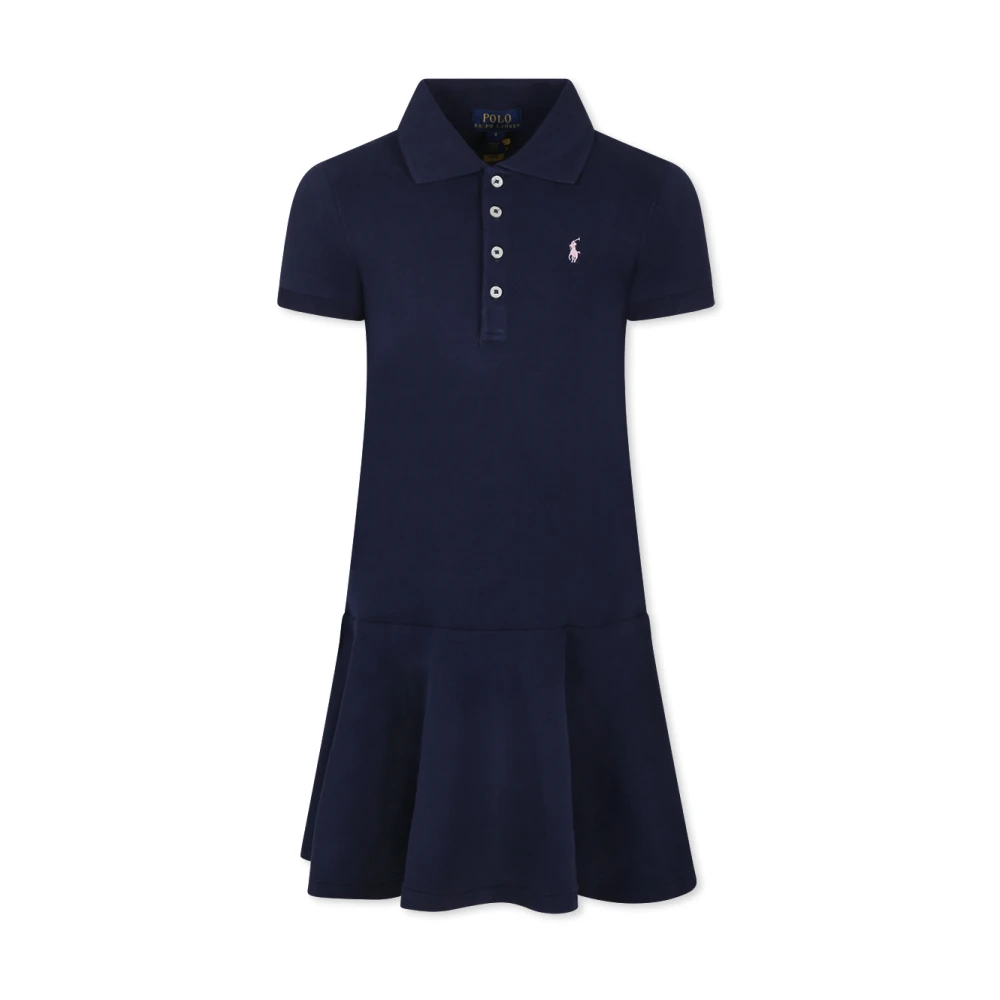 Ralph Lauren Girls Blue Dresses,, Navy Logo Polo Dress Size 7 Y