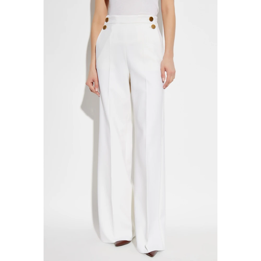 Max Mara Geplooide broek Polonia White Dames