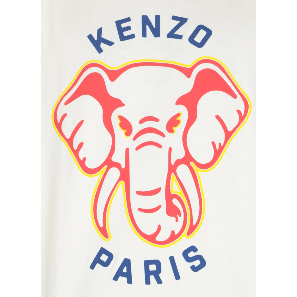 Kenzo Wit T-shirt met Logo Print White Heren