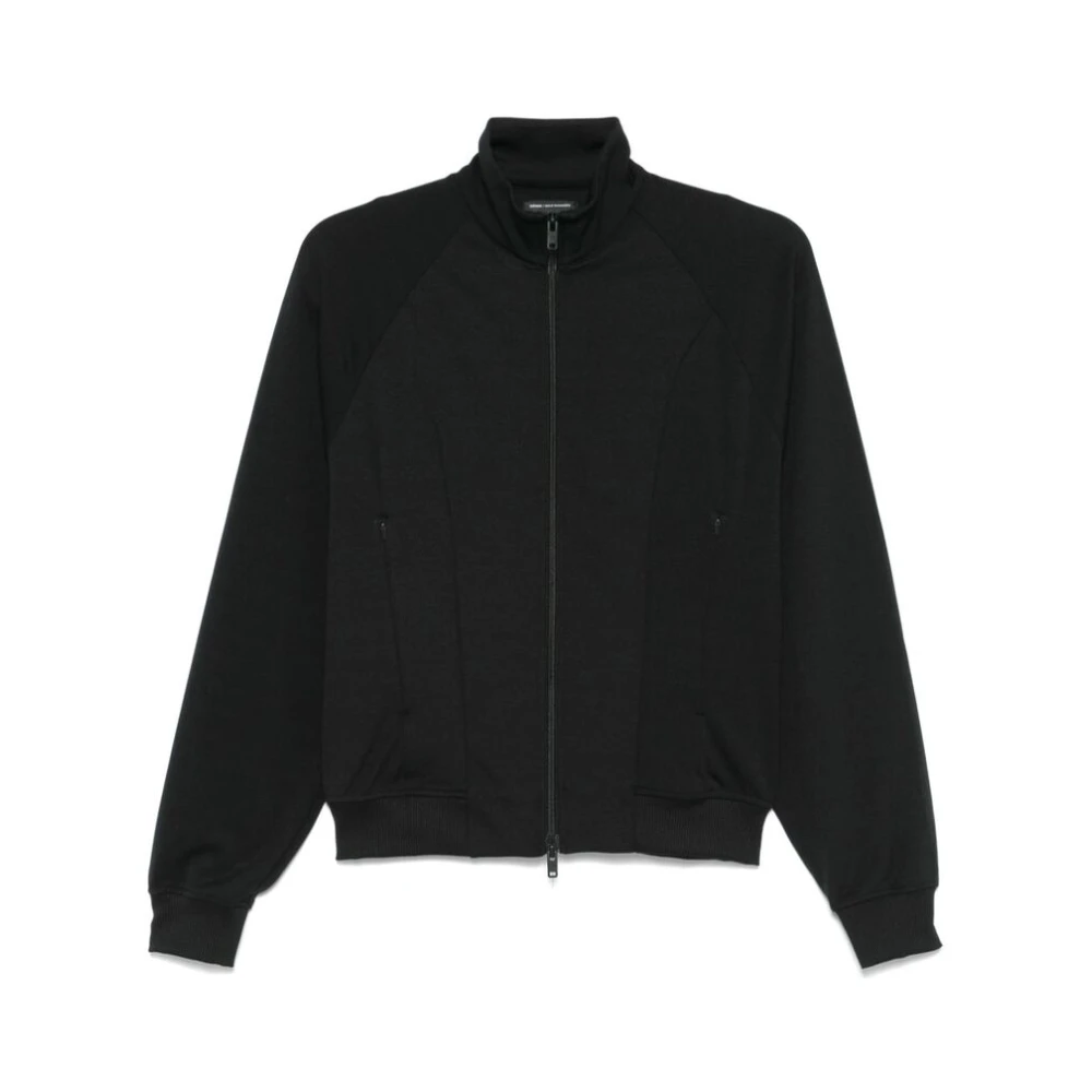 Y-3 Zwarte Textuurrits Jas Black Dames