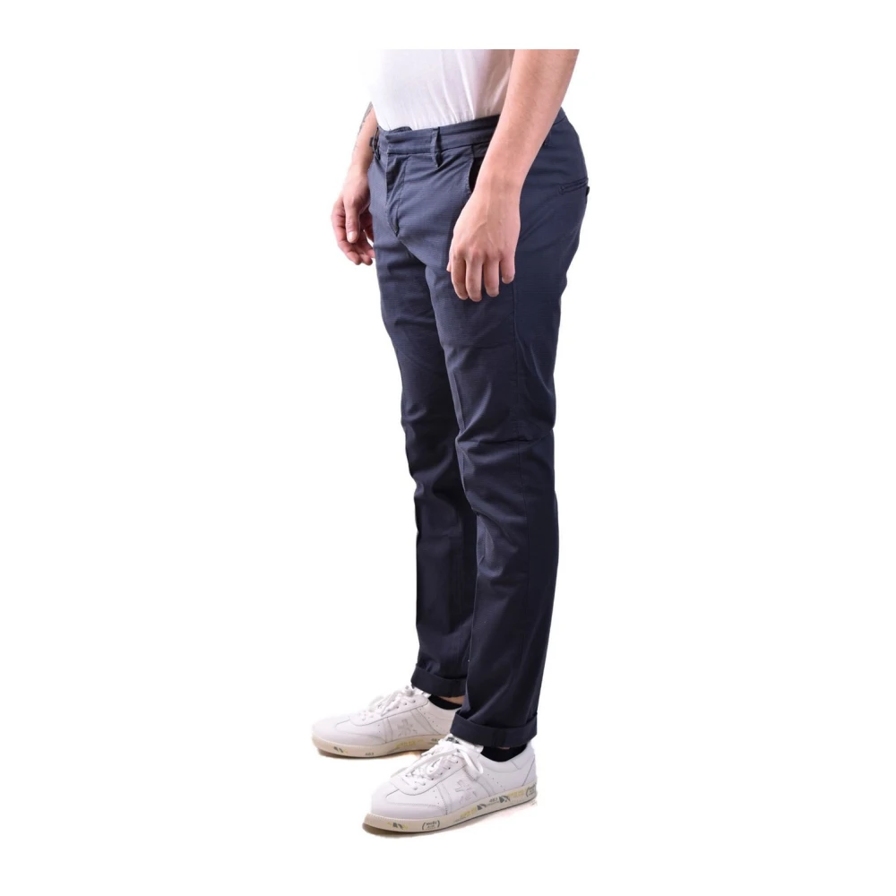 Dondup Stijlvolle Slim-Fit Broek voor Mannen Blue Heren