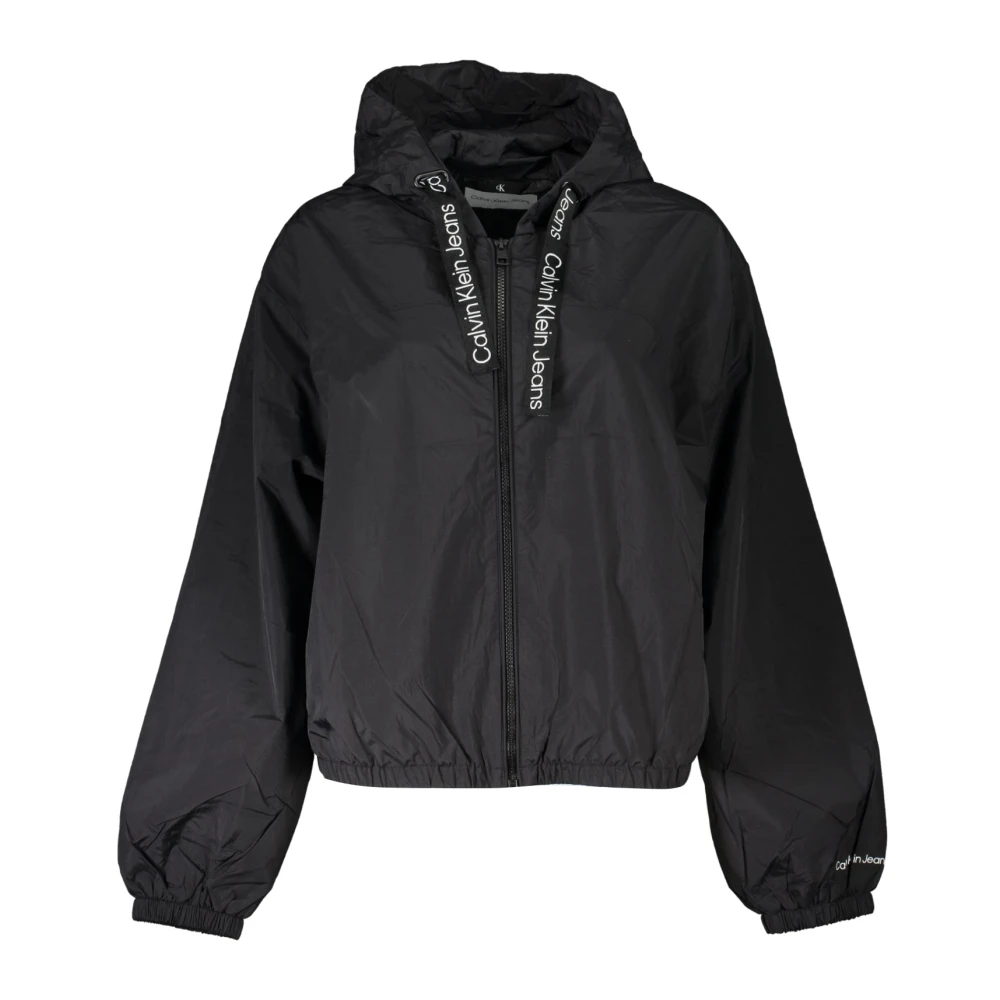 Calvin Klein Sportieve hoodie met contrastdetails Black Dames