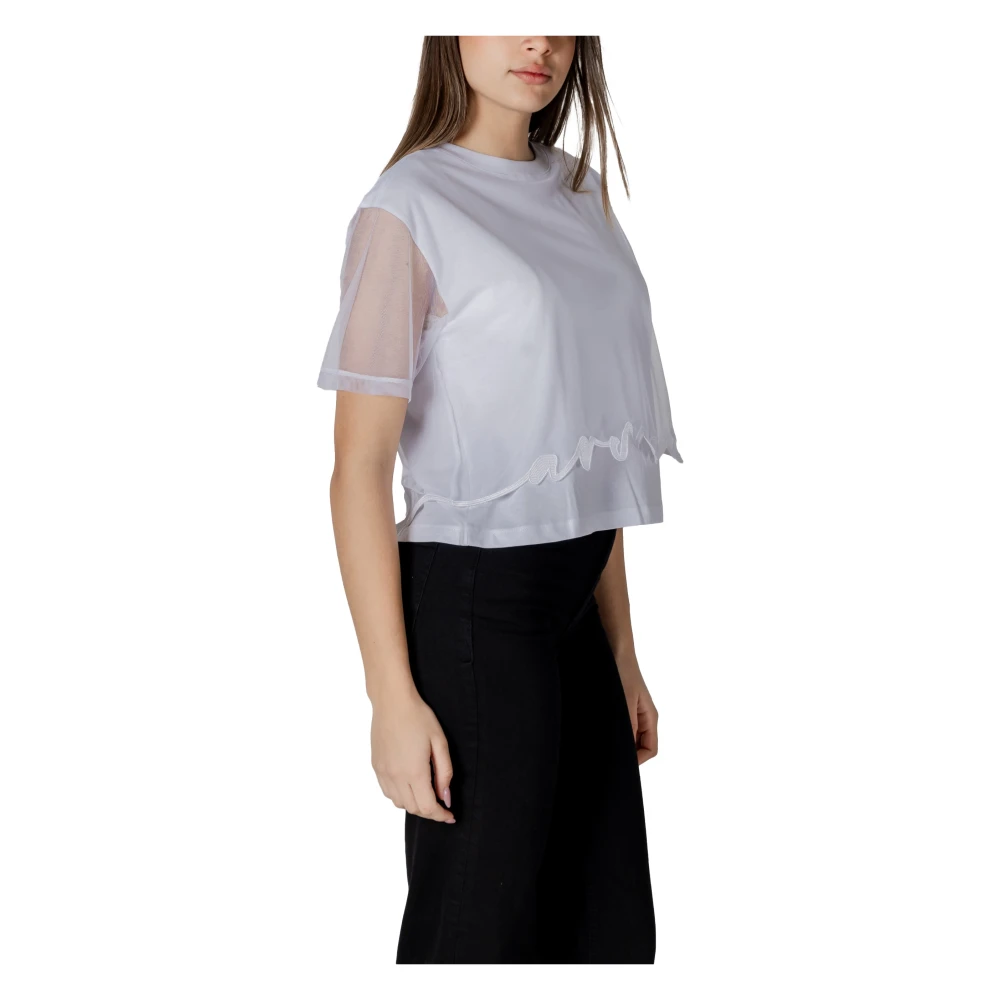 Armani Exchange Cropped T-shirts White Dames