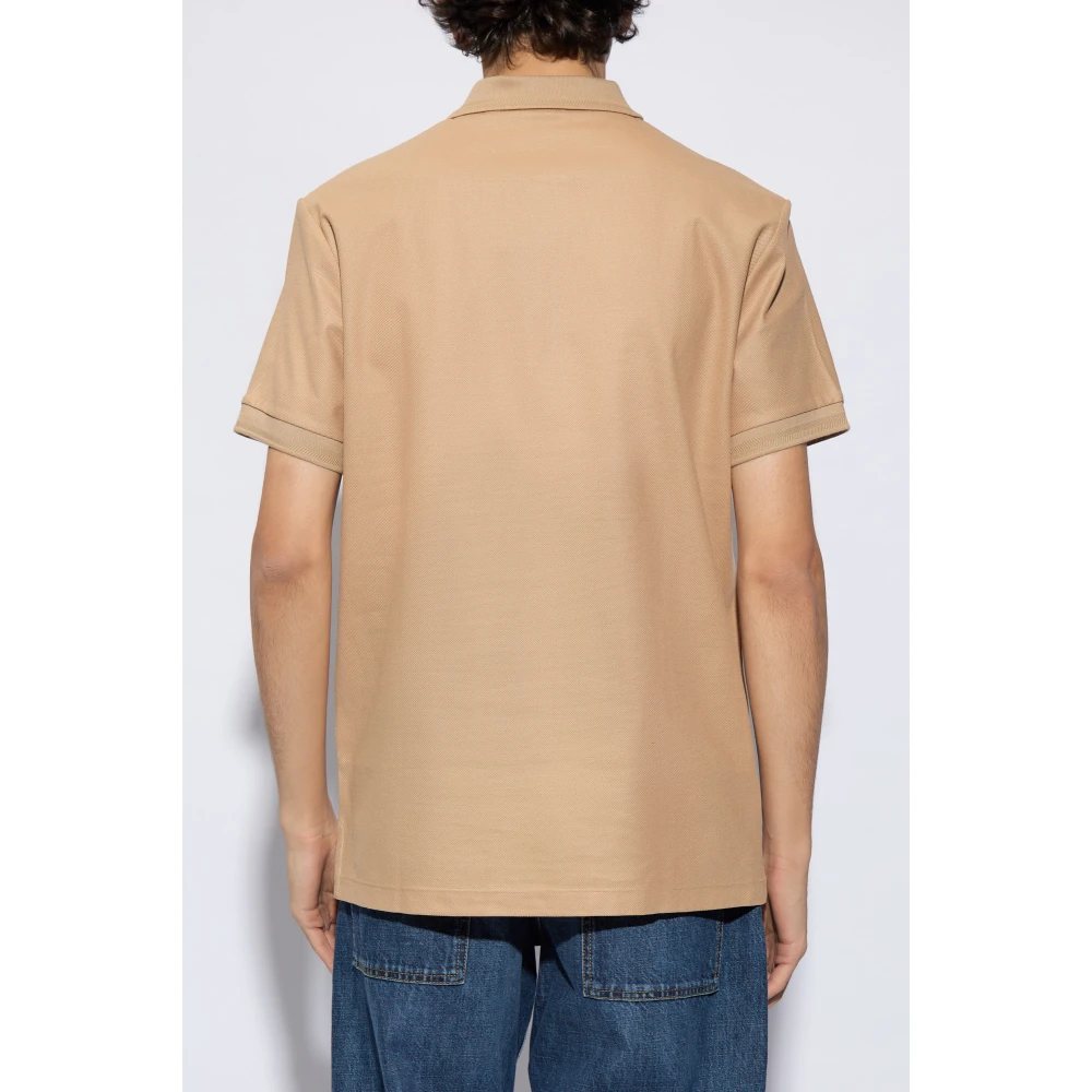 Burberry Polo shirt met logo Beige Heren