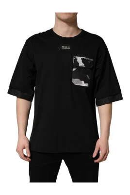 DG DNA Logo Camouflage Oversized Cotton Pocket T-Shirt
