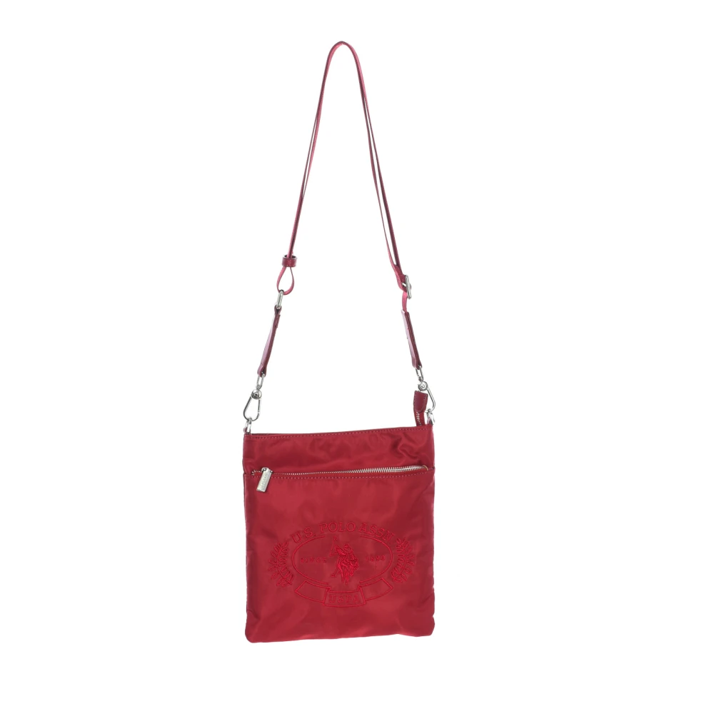 U.s. Polo Assn. Nylon Crossbody Tas met Verstelbare Band Red Dames