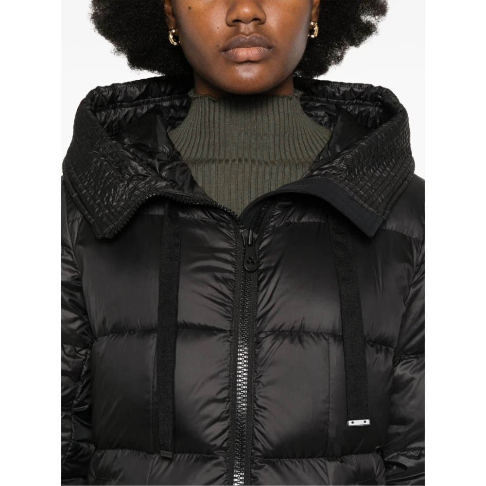 Peuterey Zwarte Gewatteerde Jas Black Dames