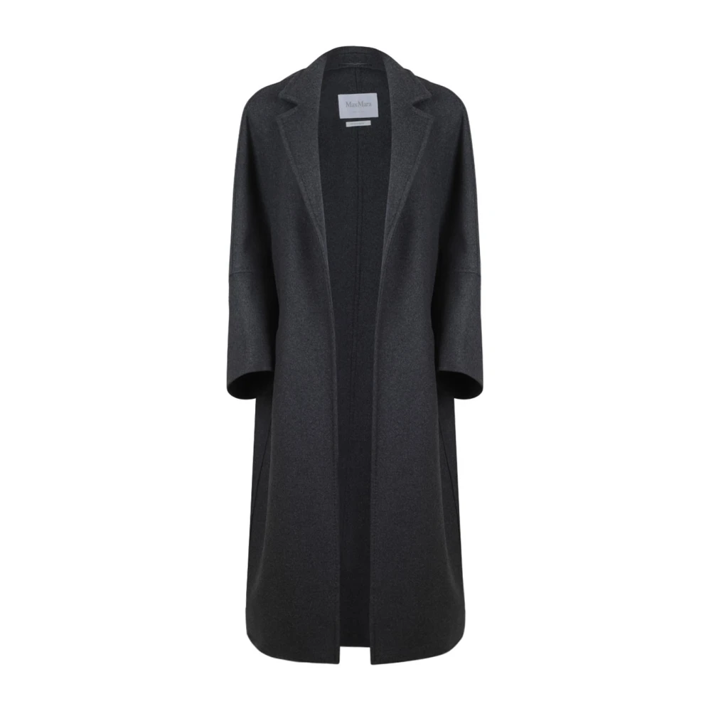 Max Mara Luxe Donkergrijze Oversized Wollen Jas Gray Dames