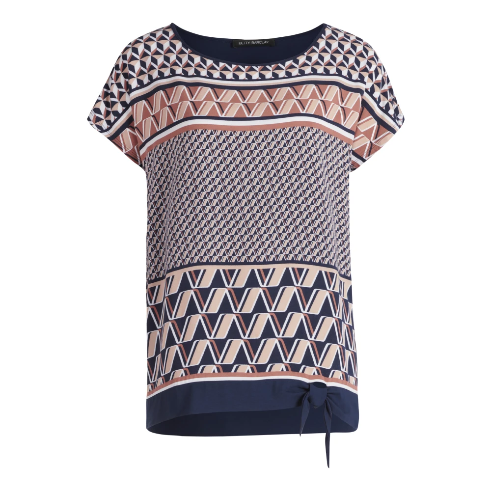 Betty Barclay Casual Shirt met Strik Knoop Multicolor Dames