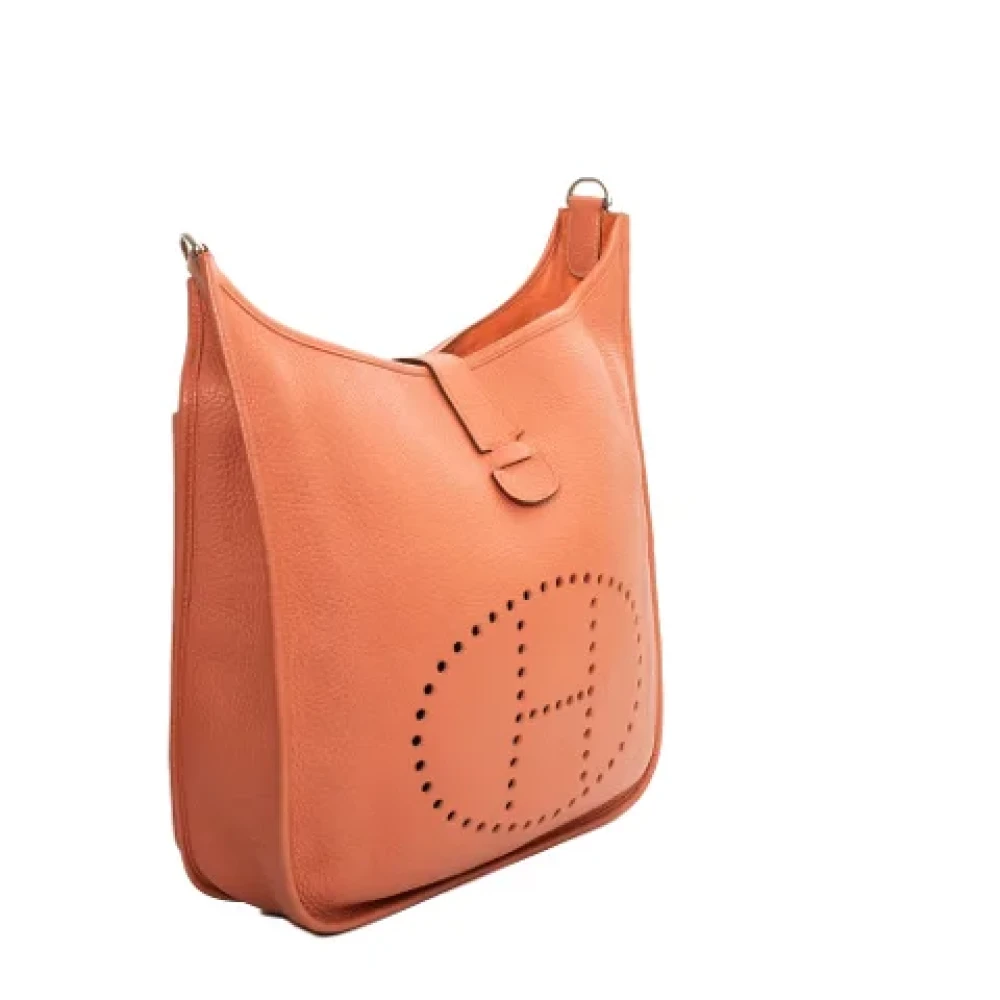 Hermès Vintage Pre-owned Leather shoulder-bags Orange Dames