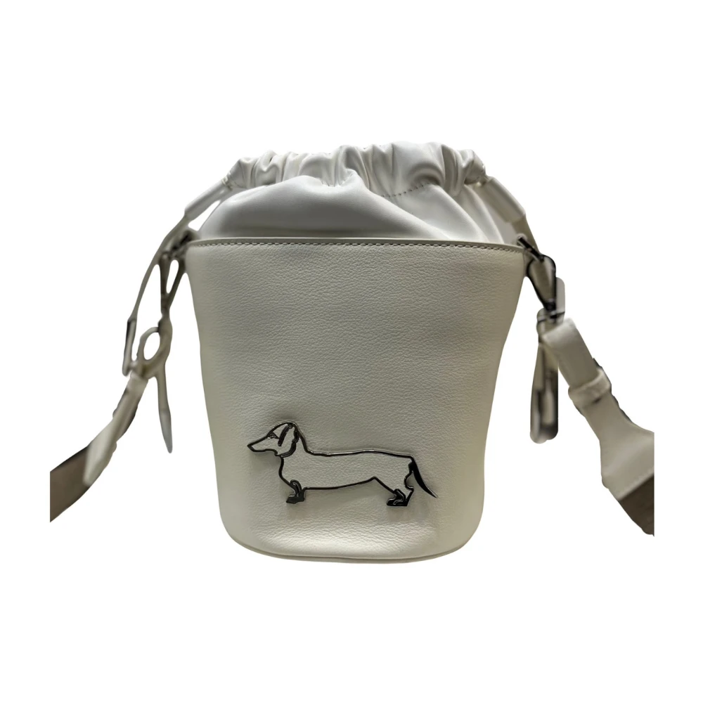 Harmont & Blaine Mini Bucket Bag Blaine Mania Wit Leer White Dames