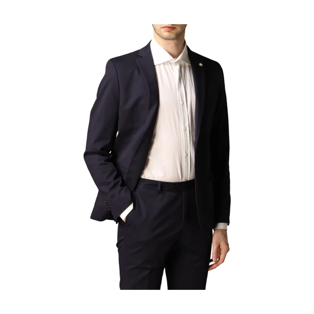 Manuel Ritz Elegant Suit Set for Men Blue Heren