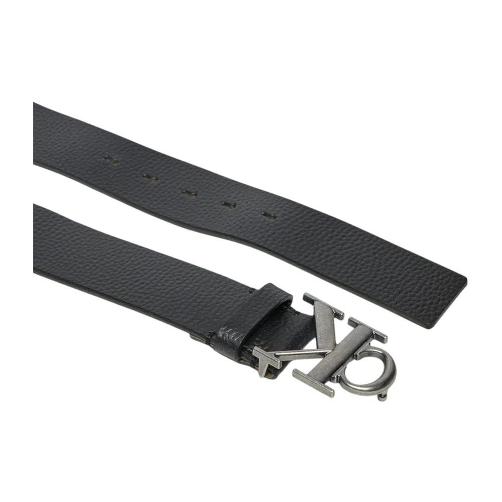 Calvin Klein Jeans Klassieke leren riem met gespsluiting Black Heren