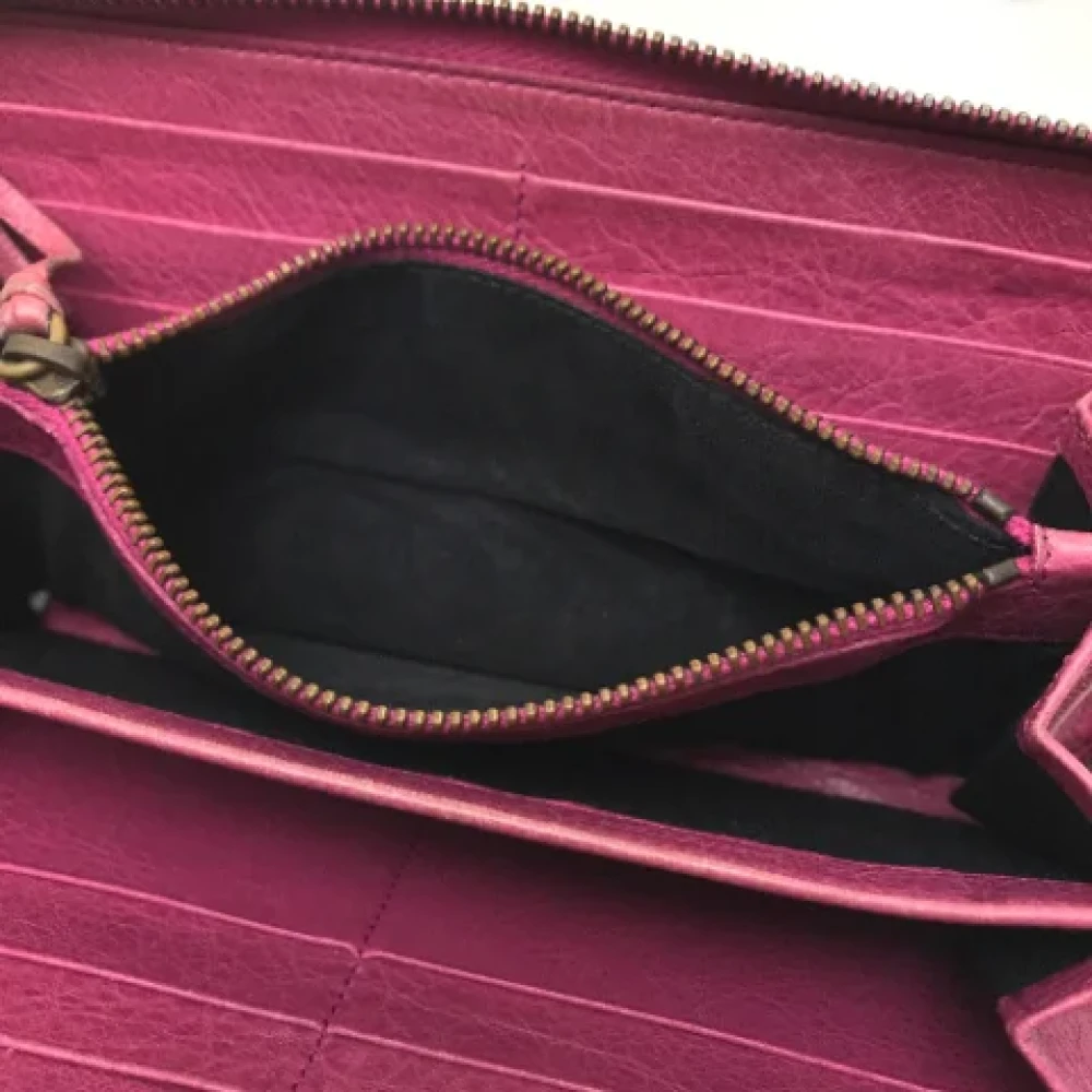 Balenciaga Vintage Pre-owned Leather wallets Pink Dames