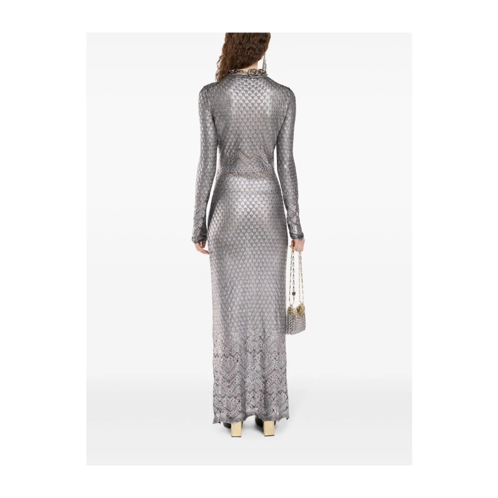 Paco Rabanne Zilveren Robe Jurk Gray Dames