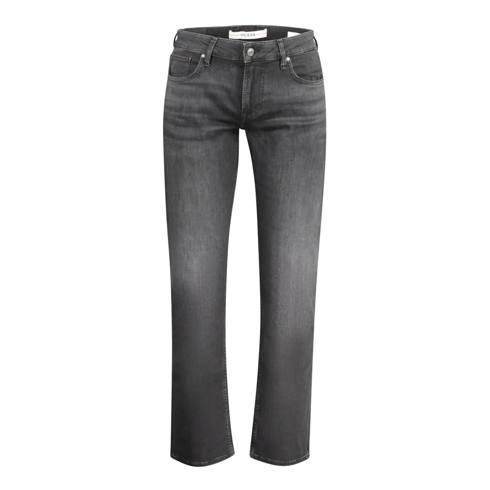 Guess Zwarte Slim Fit Jeans met Gewassen Effect Black Heren