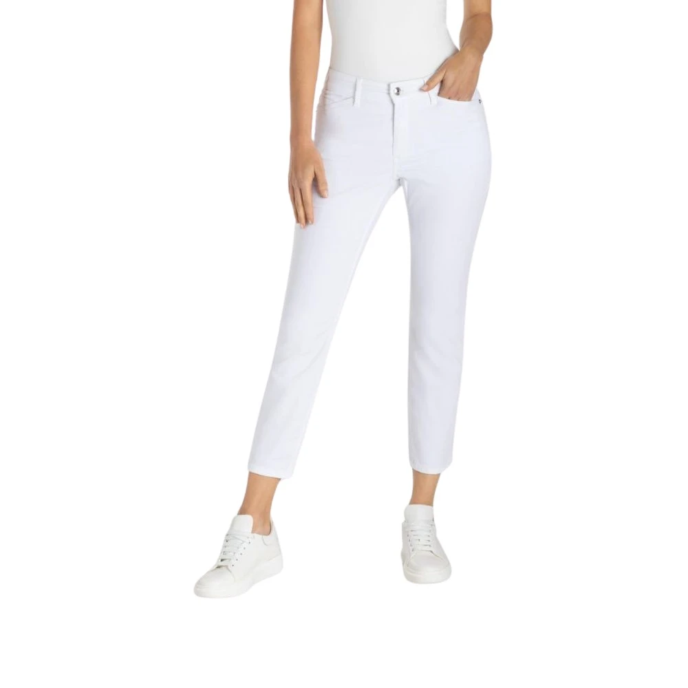 Mac Women's White Cropped Trousers, S, Summer Dream Jeans