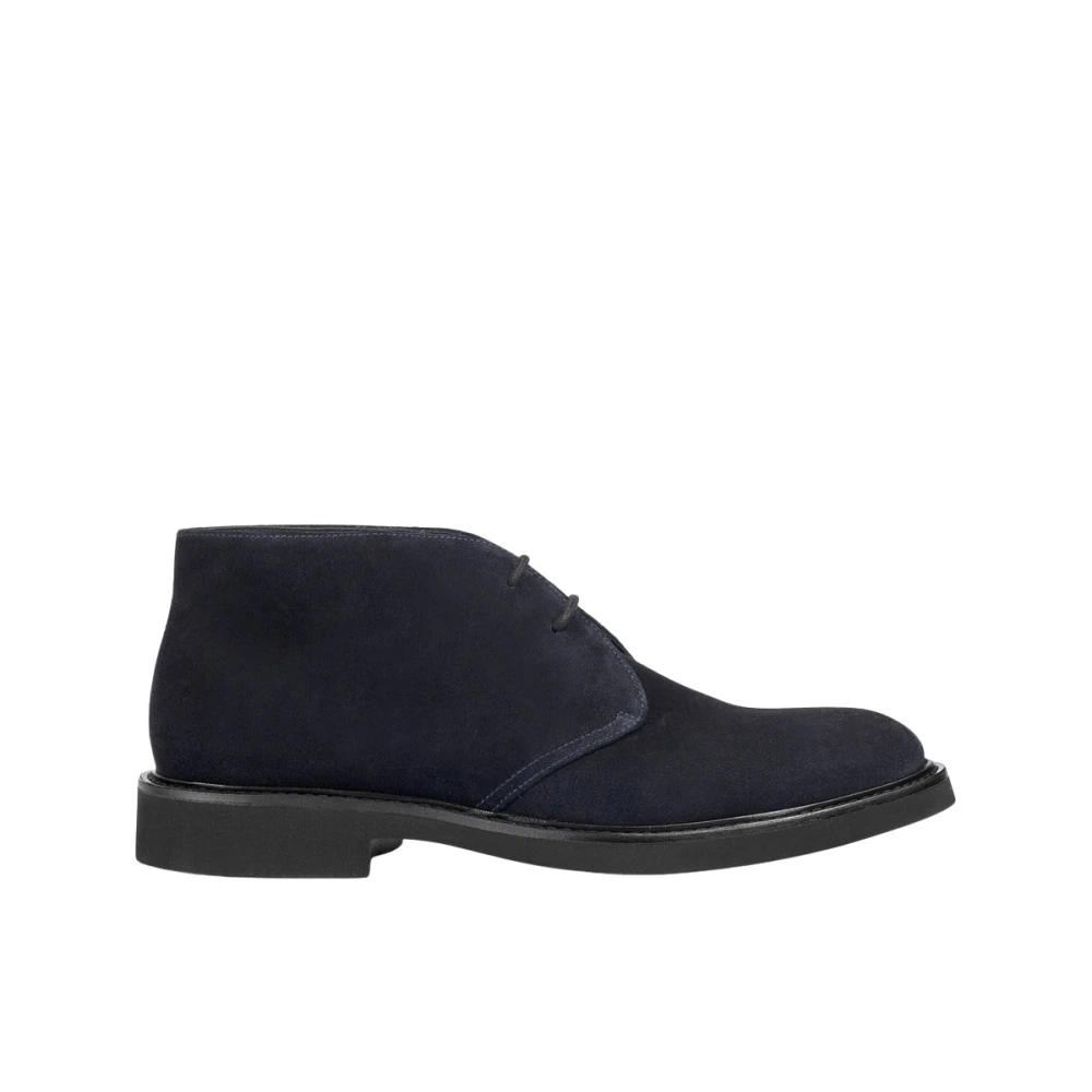 Doucal's Lace-Up Boots, Male, 5 Uk, Polacchino Chukka 2 Fori Blue