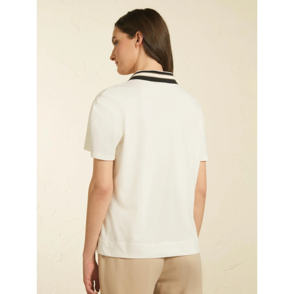 Elena Mirò Stijlvolle Polo White Dames
