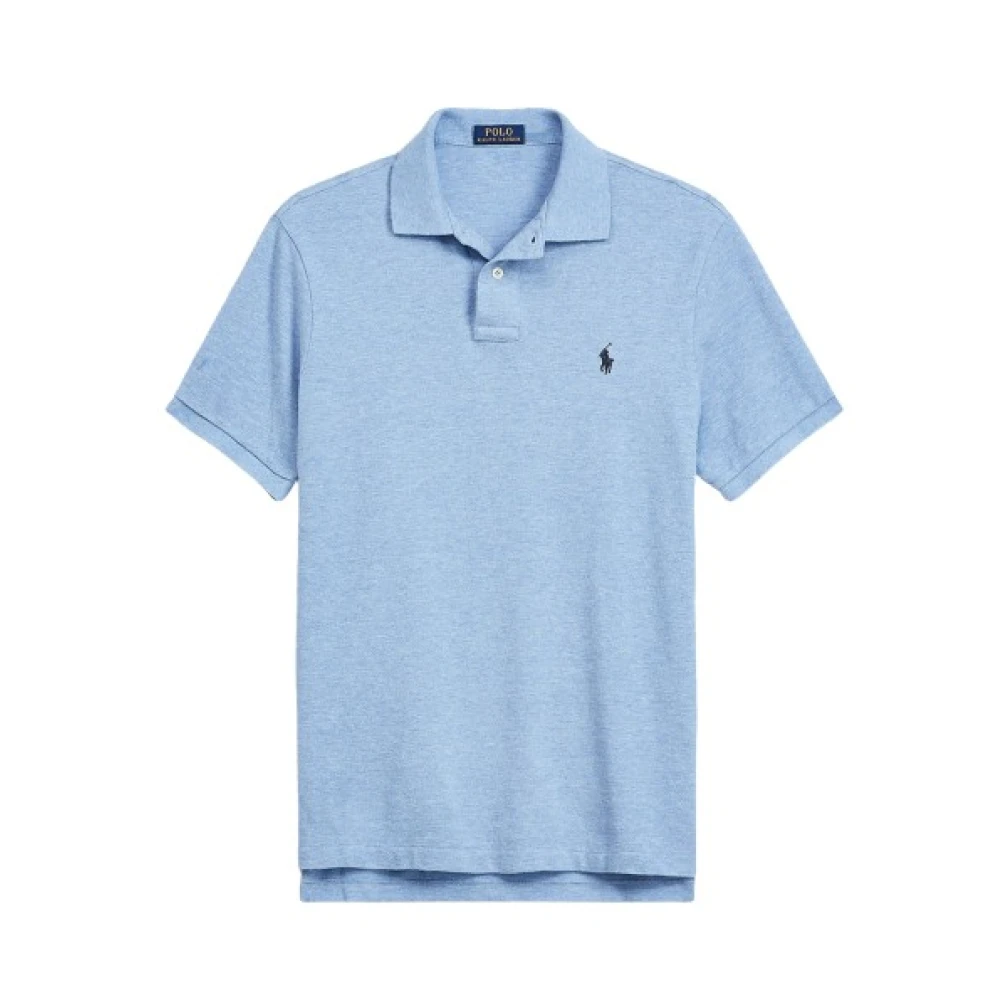 Polo Ralph Lauren Slim Fit Piqué Bomull Polo Skjorta Blue, Herr