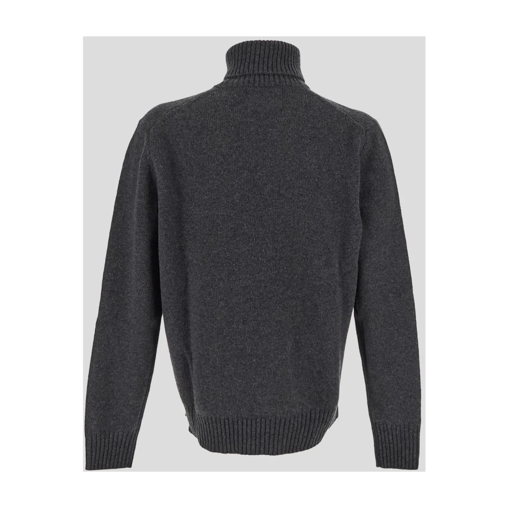 Seven Gauge Wollen Turtleneck Sweater Gray Heren