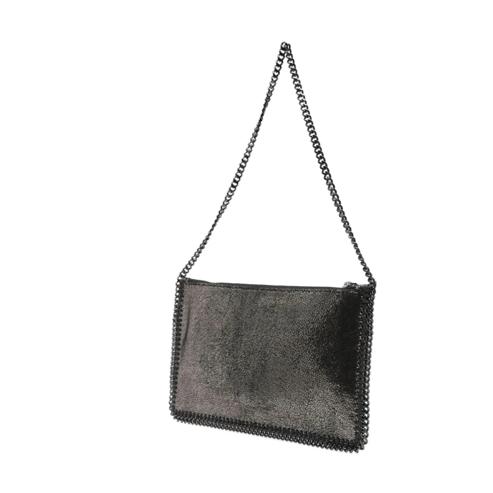 Stella Mccartney Metallic Grijze Ketting Schoudertas Gray Dames