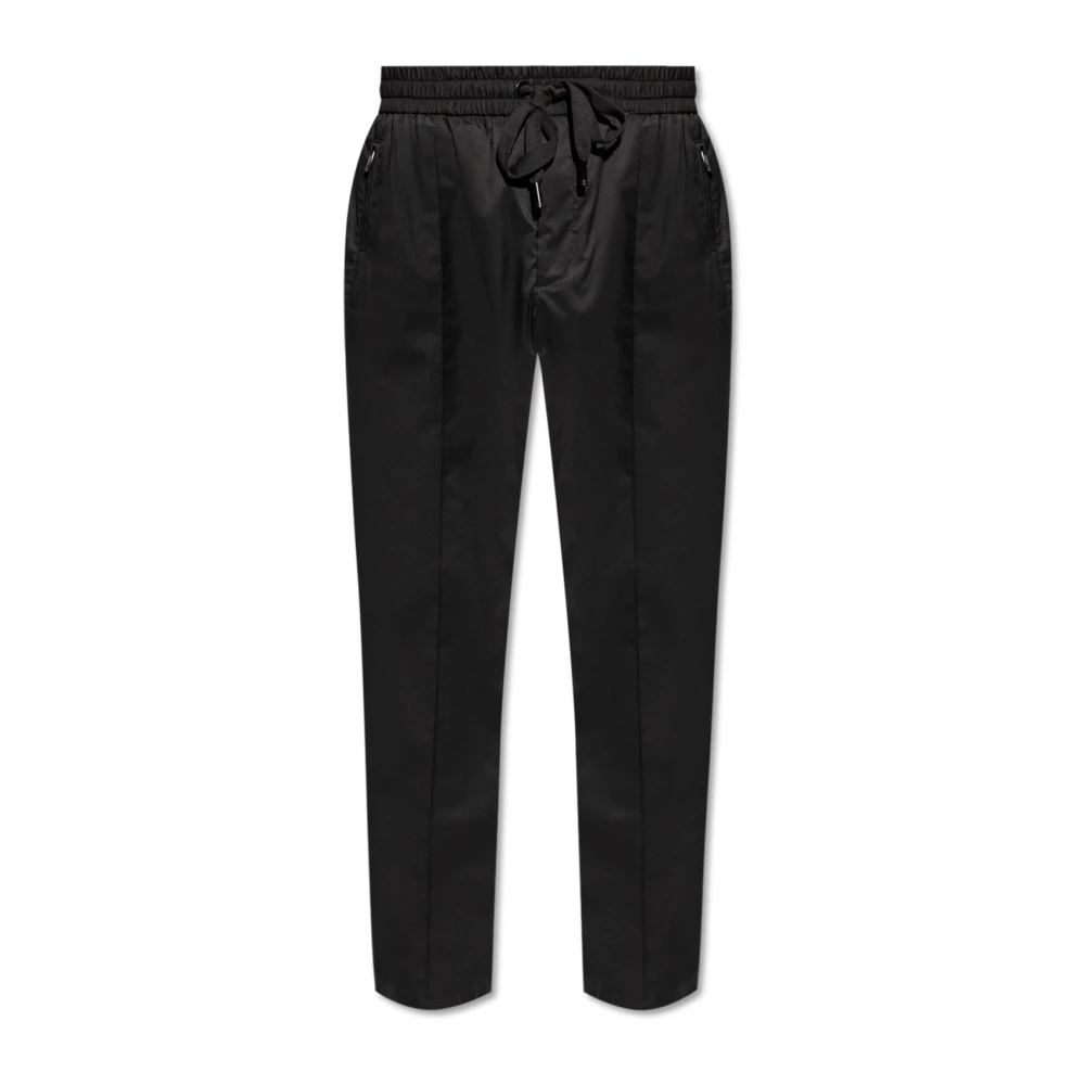 Dolce & Gabbana Broek met stiksels op de benen Black Heren