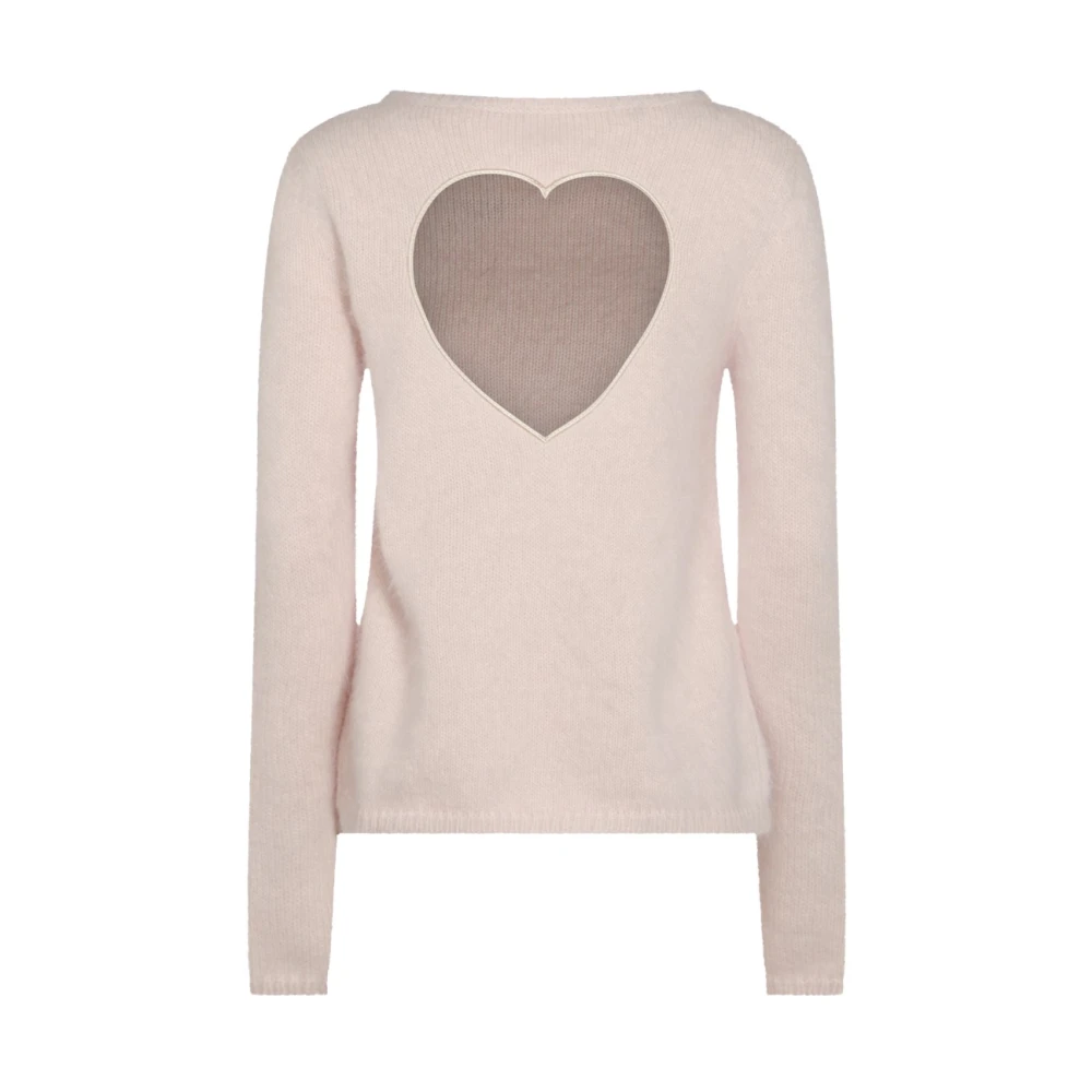 Blumarine Hart Detail Wollen Trui Beige Dames