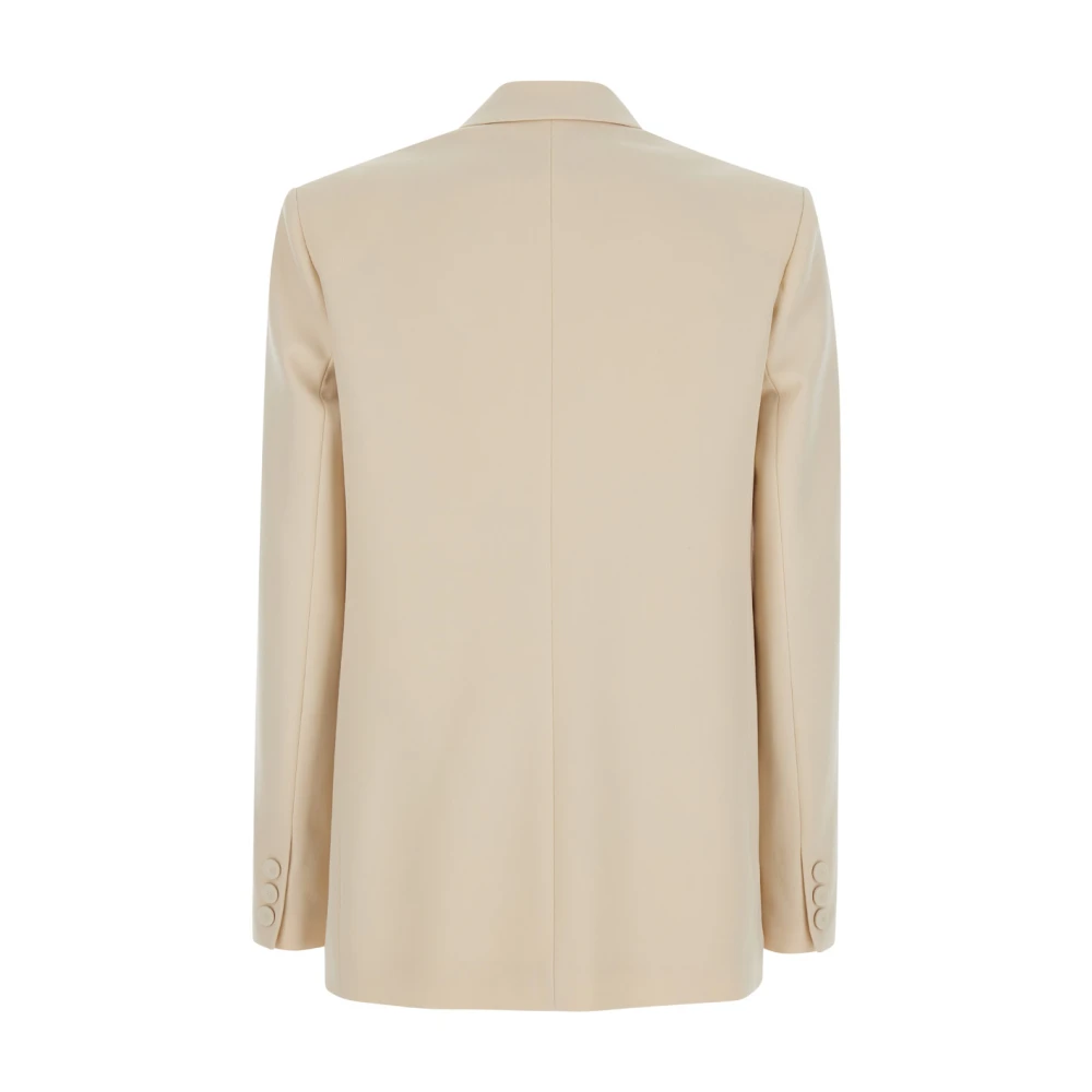 Federica Tosi Dubbelrijige Beige Blazer Beige Dames