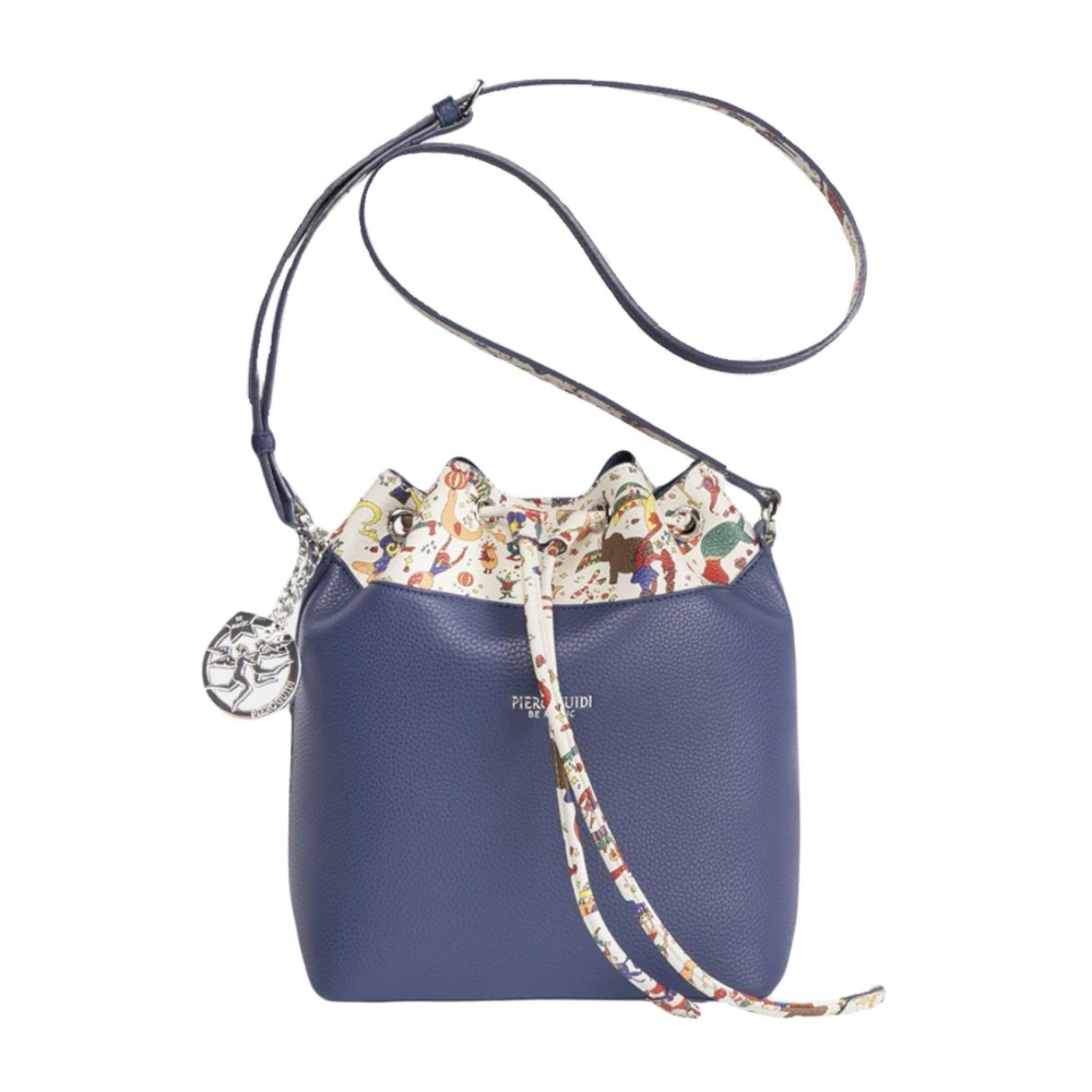 Guidi Blauwe Bucket Bag met Schouderband Blue Dames