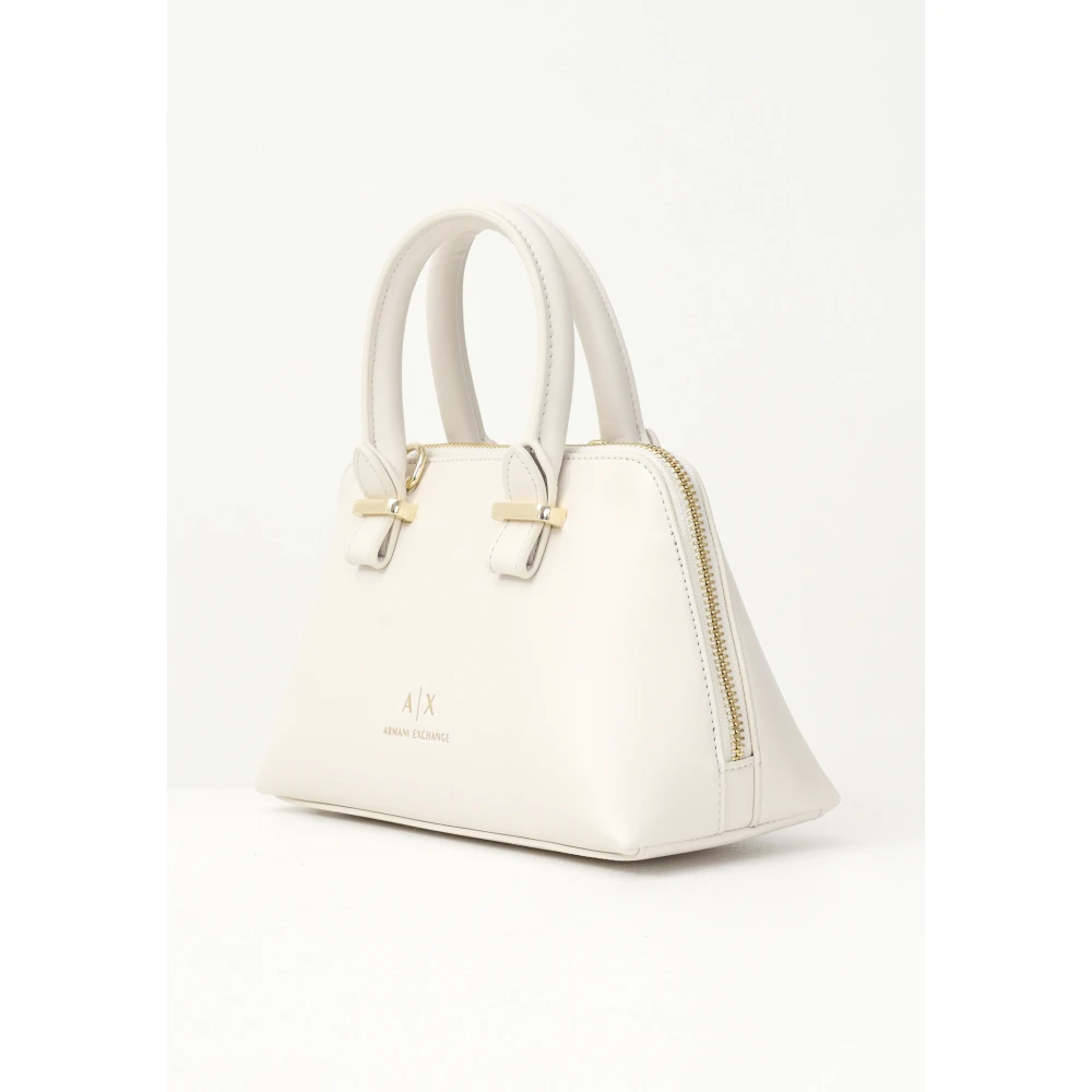 Armani Exchange Elegante Beige Handtas met Logo Beige Dames