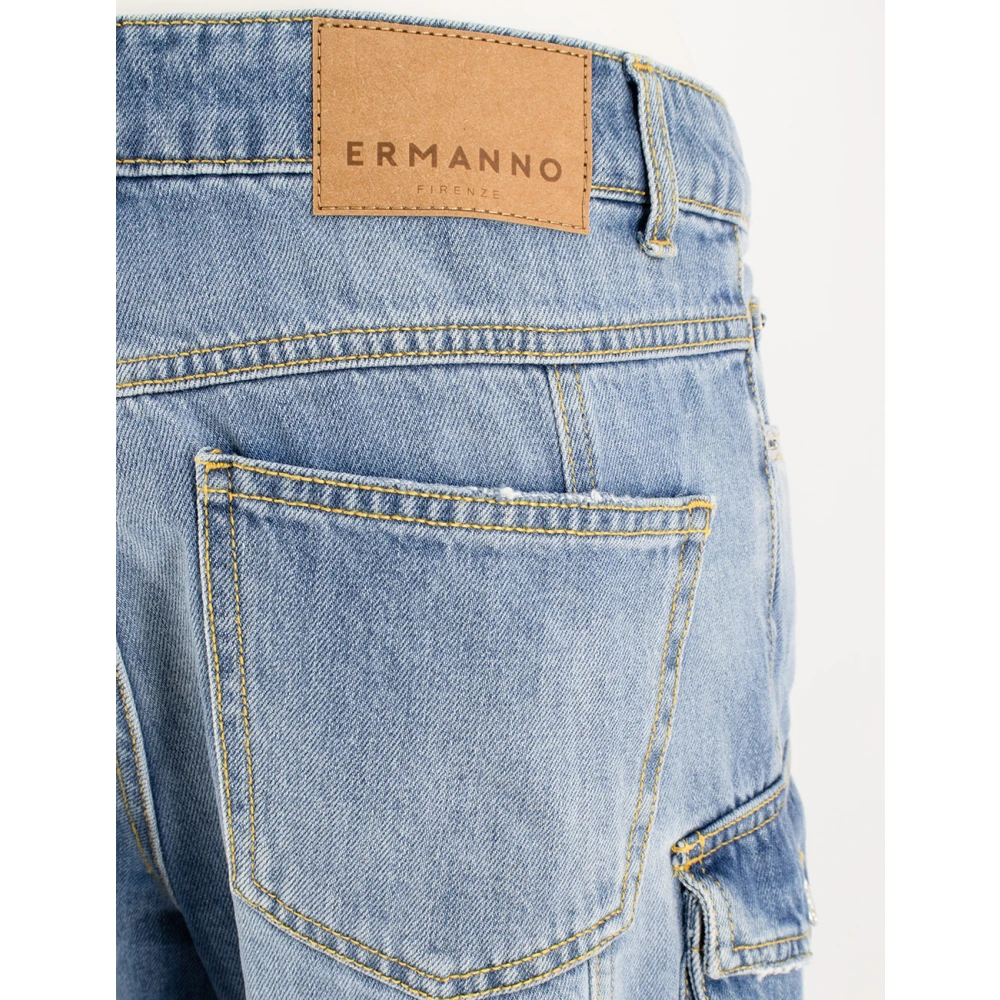 Ermanno Scervino Cargo Pocket Loose-fit Jeans Blue Dames