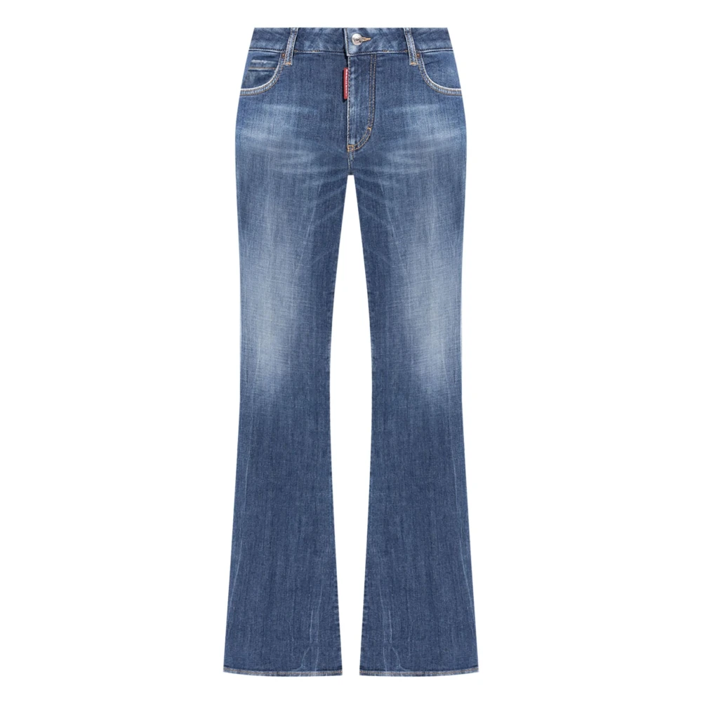 Dsquared2 Women's Blue Flared Jeans,, Navy 5-Pocket Trousers Medium