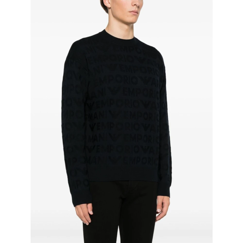 Emporio Armani Luxe gebreide kleding voor mannen Black Heren