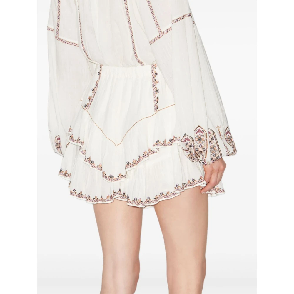 Isabel Marant Étoile Denim shorts met een moderne twist White Dames