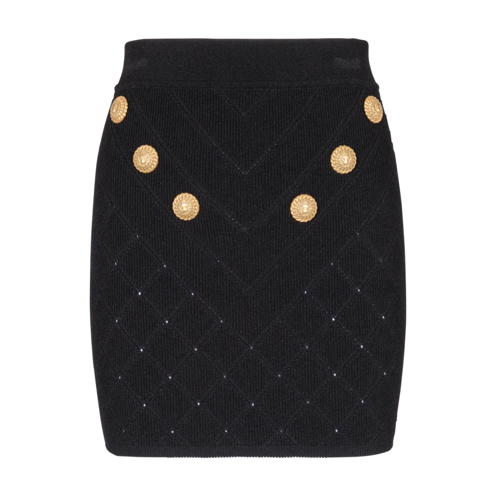 Balmain Zwarte Rokken Stijlvolle Collectie Black Dames