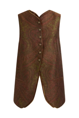Paisley Single-Breasted Waistcoat