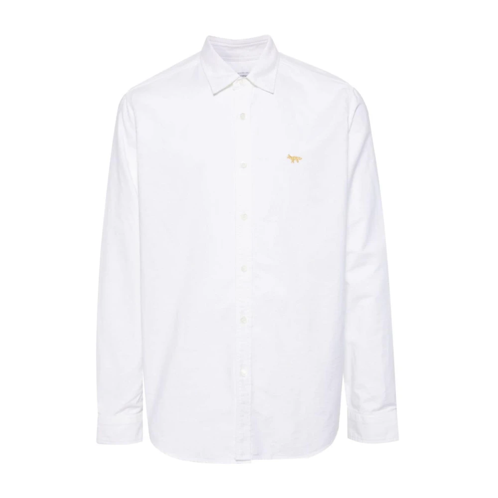 Junya Watanabe Vit Räv Broderad Oxford Skjorta White, Herr