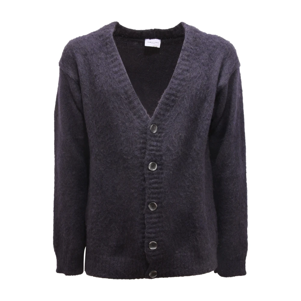 Family First Men's Blue Cardigans, S, Cardigan Wool Blend Jumper Swf2306db