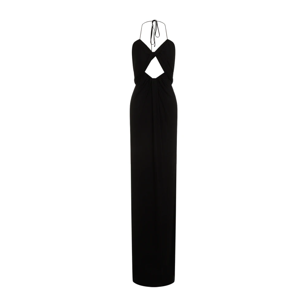 Saint Laurent Elegante Noir Jurk Black Dames