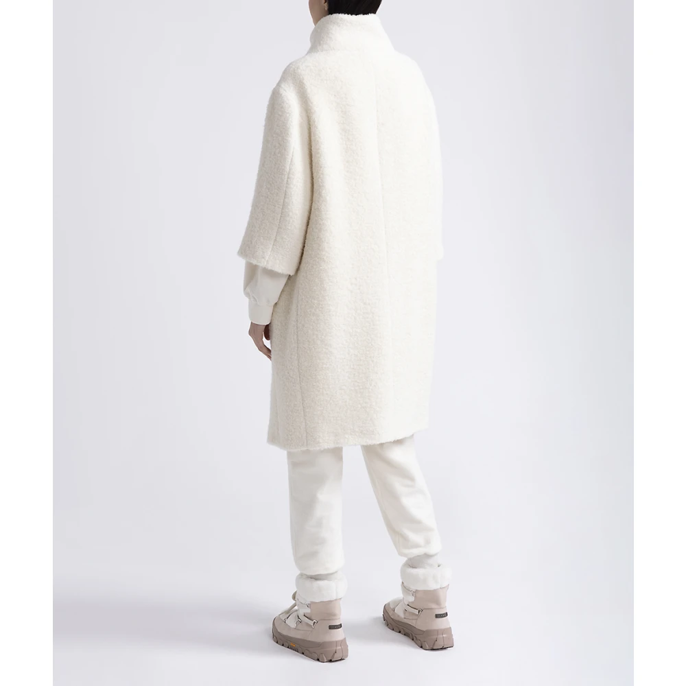PESERICO Bouclé wol en alpaca jas Beige Dames