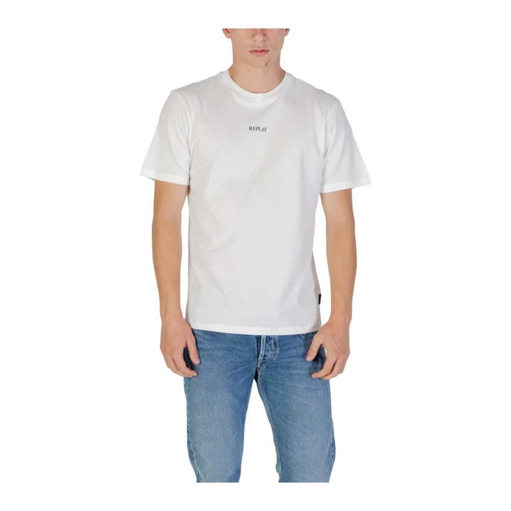 Replay Men's White Cotton T-Shirt Short Sleeve
