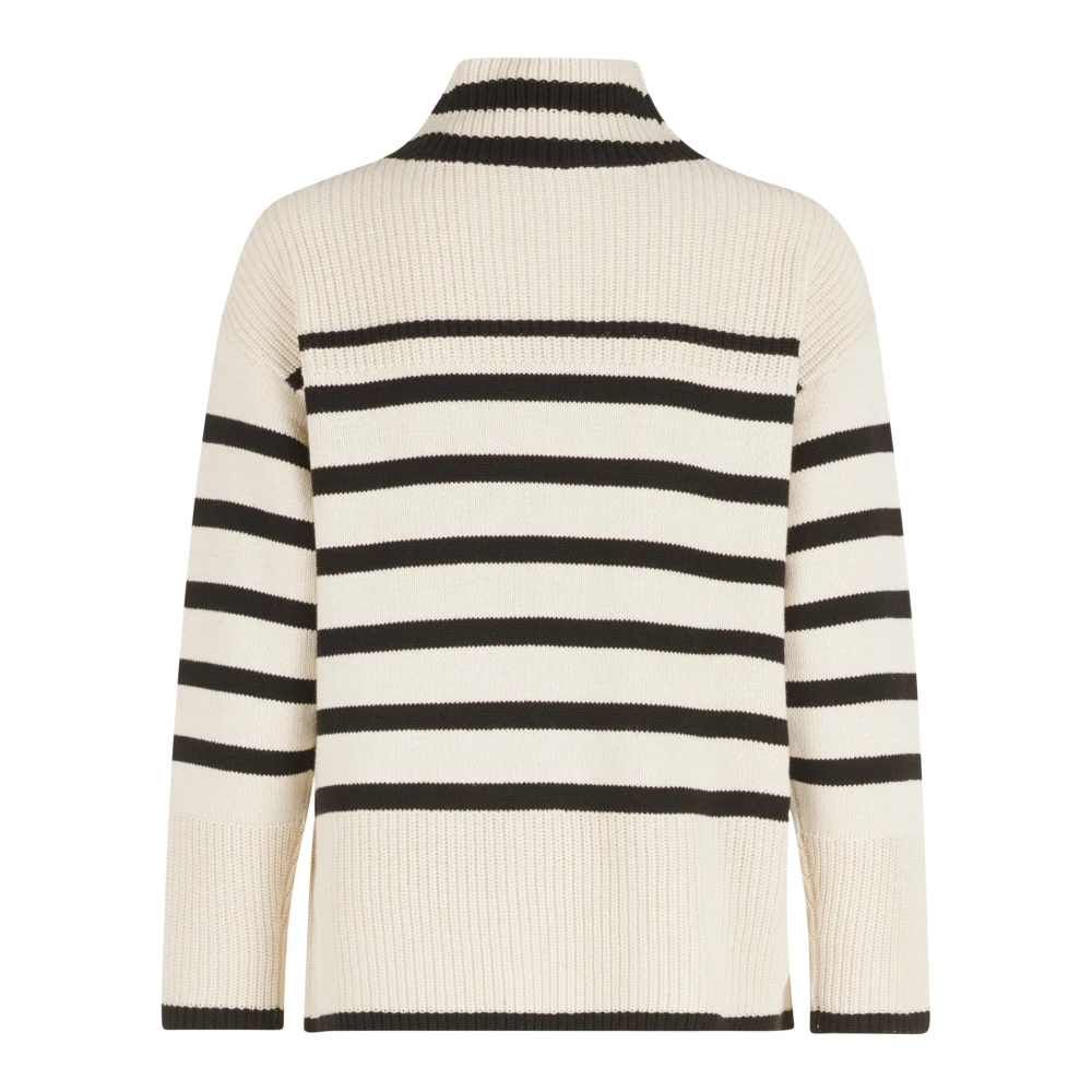Betty Barclay Gestreepte grofgebreide trui Beige Dames