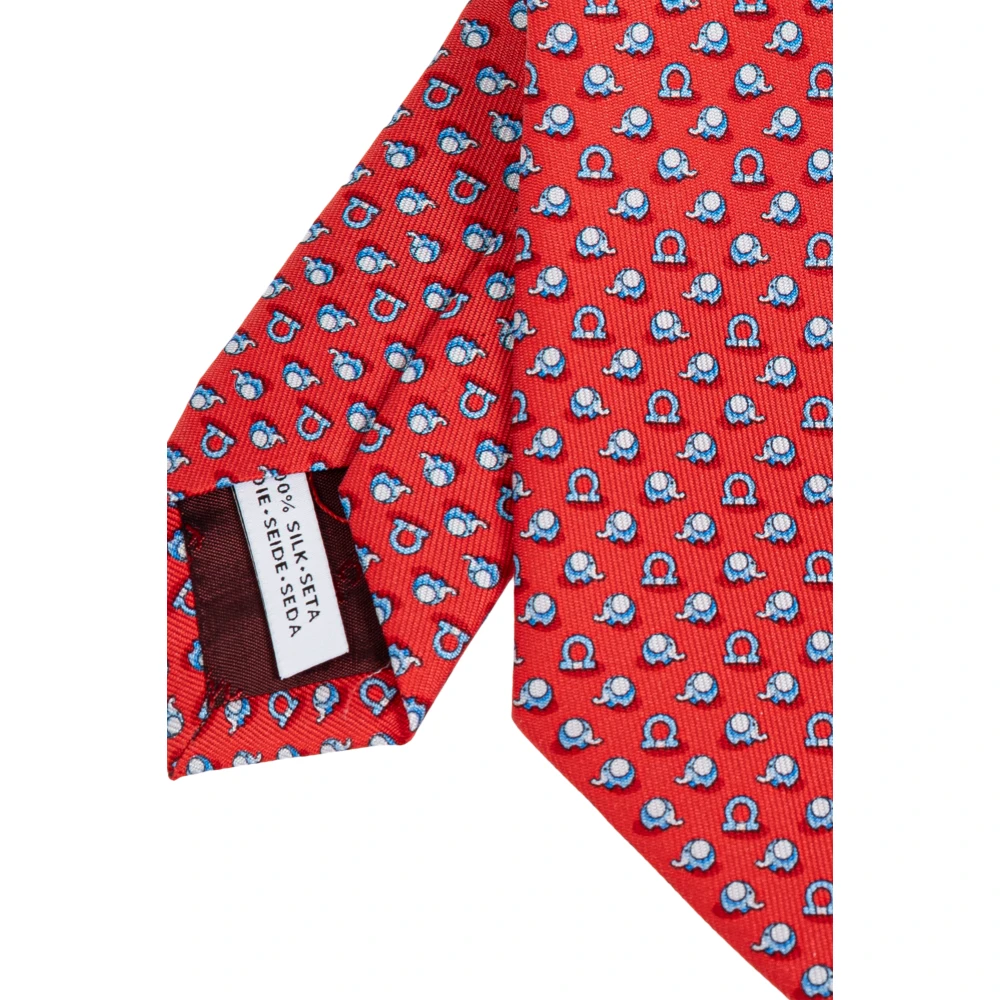 Salvatore Ferragamo Zijden stropdas Red Heren