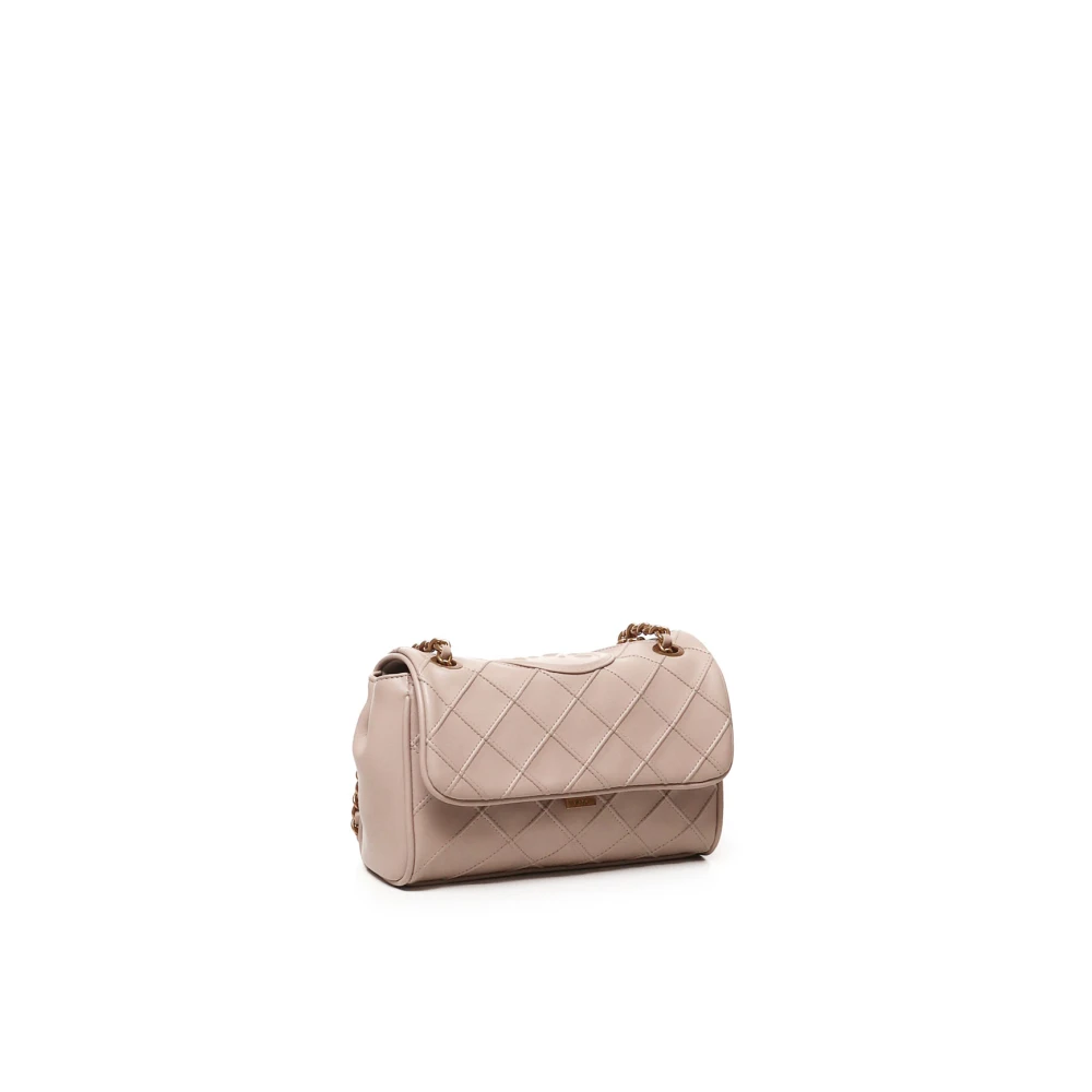 V73 Flap tas met Matelassé motief Beige Dames
